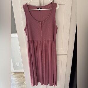 FRYE Easy Button Front Dress w pockets in Rose Women’s Size XL